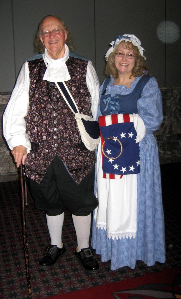 Ben Franklin and Betsy Ross at the FGS Conference
